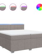 vidaXL Boxspring posteľ s matracom sivohnedý 200x200 cm látka