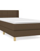vidaXL Boxspring posteľ s matracom tmavohnedá 100x200 cm látka