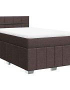 vidaXL Boxspring posteľ s matracom tmavohnedá 120x200 cm látka