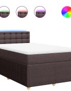 vidaXL Boxspring posteľ s matracom tmavohnedá 120x200 cm látka