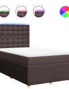 vidaXL Boxspring posteľ s matracom tmavohnedá 120x200 cm látka