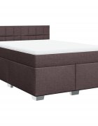 vidaXL Boxspring posteľ s matracom tmavohnedá 140x190 cm látka