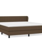 vidaXL Boxspring posteľ s matracom tmavohnedá 160x200 cm látka