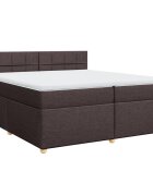 vidaXL Boxspring posteľ s matracom tmavohnedá 200x200 cm látka