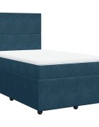 vidaXL Boxspring posteľ s matracom tmavomodrá 120x190 cm zamat