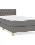 vidaXL Boxspring posteľ s matracom tmavosivá 100x200 cm látka