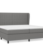 vidaXL Boxspring posteľ s matracom tmavosivá 200x200 cm látka