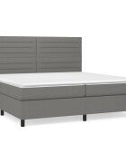 vidaXL Boxspring posteľ s matracom tmavosivá 200x200 cm látka