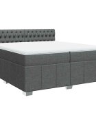vidaXL Boxspring posteľ s matracom tmavosivá 200x200 cm látka