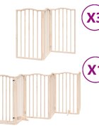 vidaXL Brána pre psa s dverami skladacia 15panely 750cm topoľové drevo