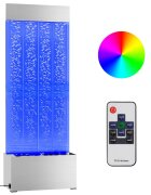 vidaXL Bublinkový stĺp s RGB LED nehrdzavejúca oceľ a akryl 110 cm