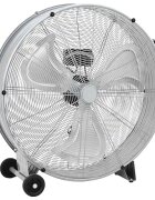 vidaXL Bubnový ventilátor s kolesom Strieborná 79 x 37 x 82 cm Hliník