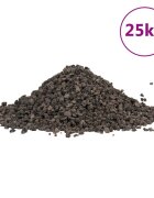 vidaXL Čadičový štrk 25 kg čierny 5-8 mm