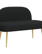 vidaXL čalúnená lavica so spätným opierkom Čierna 110 x 60 x 76 cm