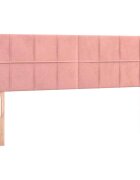 vidaXL Čelá postelí ružové 144x5x78/88 cm zamatové