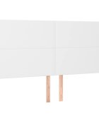 vidaXL Čelo postele biele 160x5x118/128 cm umelá koža