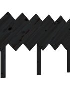vidaXL Čelo postele čierne 132x3x81 cm masívna borovica