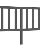 vidaXL Čelo postele sivé 126x4x100 cm masívna borovica