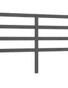 vidaXL Čelo postele sivé 126x4x100 cm masívna borovica
