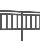 vidaXL Čelo postele sivé 206x4x100 cm masívna borovica