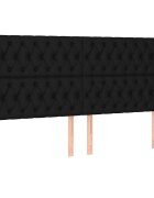 vidaXL Čelo postele so záhybmi čierne 183x16x118/128 cm látka