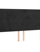 vidaXL Čelo postele so záhybmi čierne 183x16x118/128 cm zamat
