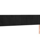 vidaXL Čelo postele so záhybmi čierne 203x23x78/88 cm zamat