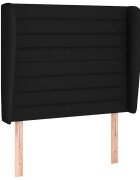 vidaXL Čelo postele so záhybmi čierne 93 x 23 x 118/128 cm látka