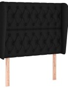 vidaXL Čelo postele so záhybmi čierne 93 x 23 x 118/128 cm látka