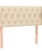vidaXL Čelo postele so záhybmi krémový 103x23x78/88 cm látka