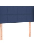 vidaXL Čelo postele so záhybmi modrý 83x23x78/88 cm látka