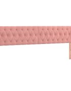 vidaXL Čelo postele so záhybmi ružový 183x23x78/88 cm zamat