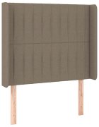 vidaXL Čelo postele so záhybmi sivohnedé 103 x 16 x 118/128 cm látka