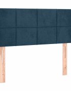 vidaXL Čelo postele so záhybmi tmavomodrá 103x16x78/88 cm zamat