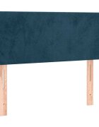 vidaXL Čelo postele so záhybmi tmavomodrá 83x16x78/88 cm zamat