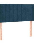 vidaXL Čelo postele so záhybmi tmavomodrá 93x16x78/88 cm zamat