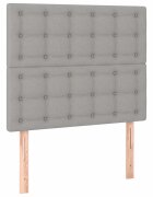 vidaXL Čelo postele svetlosivé 90x5x118/128 cm látkové