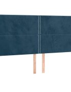 vidaXL Čelo postele tmavomodré 200x5x118/128 cm zamatové
