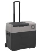 vidaXL Chladiaci box s kolieskom a rukoväťou čierno-sivý 50 l PP