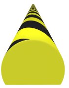 vidaXL Chránič hrán žlto-čierny 4x3x100 cm PU