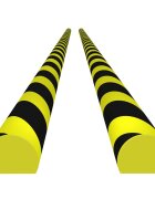 vidaXL Chrániče hrán 2 ks žlto-čierne 4x3x100 cm PU