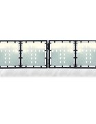 vidaXL Čierna jednokrídlová plotová bránka 300x100 cm