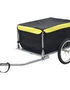 vidaXL Cyklovozík čierno žltý 65 kg