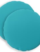 vidaXL Dekoračný vankúš 2 ks HEERLEN Tyrkysová Priem. 50 cm Polyester