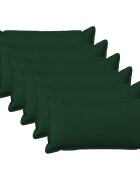 vidaXL Dekoračný vankúš 6 ks HOUTEN Tmavozelená 40 x 70 cm Falošný ľan