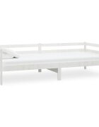 vidaXL Denná posteľ biela borovicový masív 90x200 cm