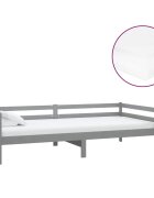 vidaXL Denná posteľ s matracom 90x200 cm sivá borovicový masív