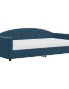 vidaXL Denná posteľ s matracom modrá 100x200 cm zamat