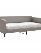 vidaXL Denná posteľ s matracom sivohnedá 100x200 cm látka