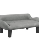 vidaXL Detská pohovka bledosivá 70x40x24 zamat